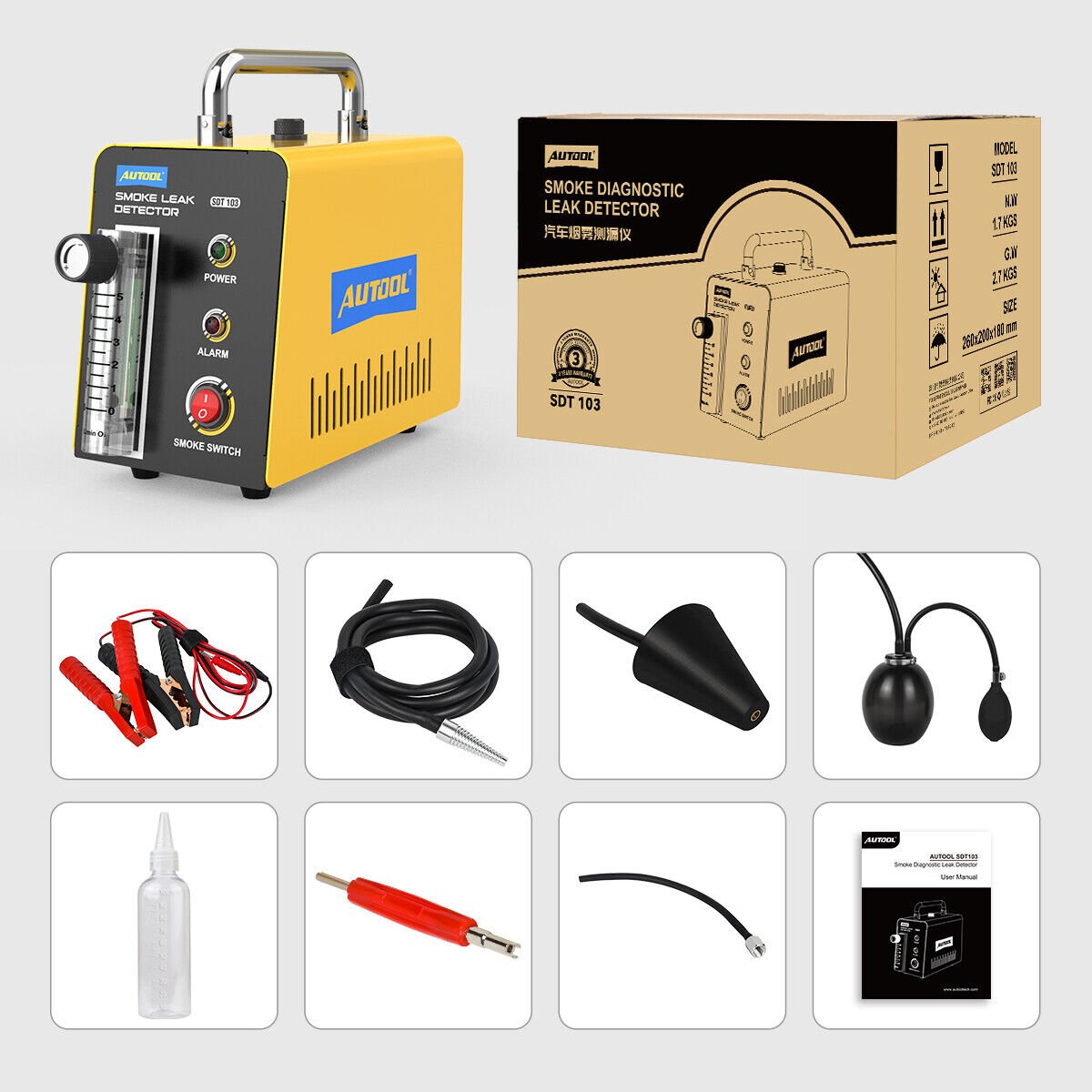 AUTOOL SDT103 Car Smoke Leak Detector